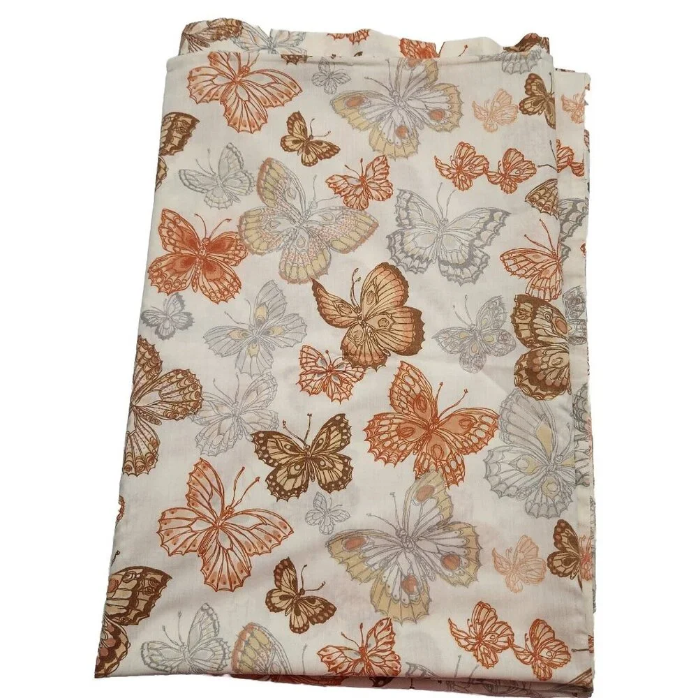 Vintage Burlington ‘Amari Butterfly’ Pattern Twin Flat Sheet